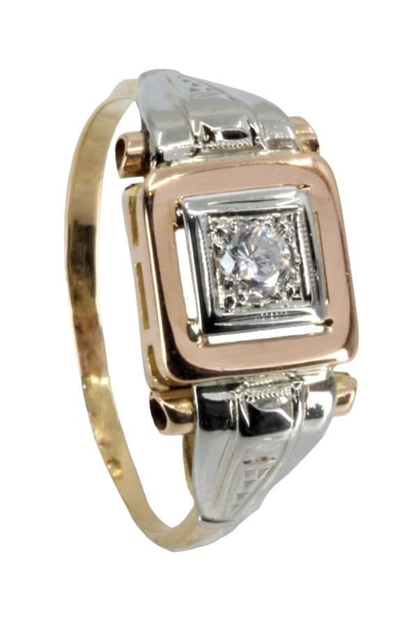 BAGUE DIAMANT ANNÉES 30' — vue 5
