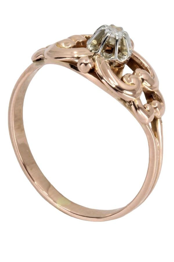 SOLITAIRE DIAMANT ANCIEN 0.05 CARAT — vue 5