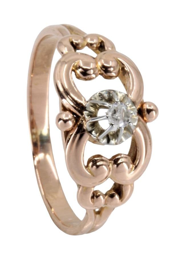 SOLITAIRE DIAMANT ANCIEN 0.05 CARAT — vue 6