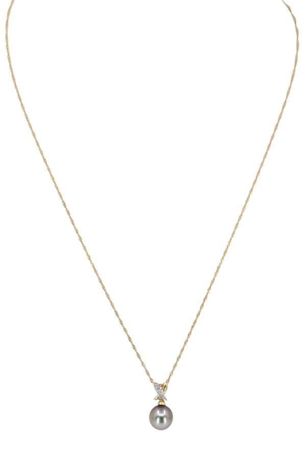 COLLIER PERLE DE TAHITI ET DIAMANT — vue 1