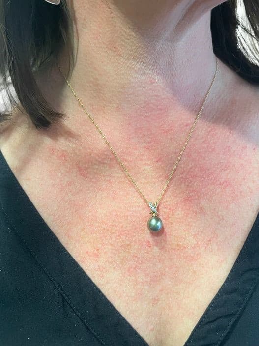 COLLIER PERLE DE TAHITI ET DIAMANT — vue 2