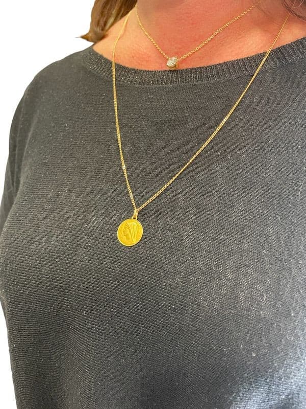 MÉDAILLE ANCIENNE VIERGE — vue 2