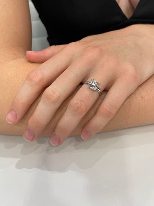 SOLITAIRE DIAMANT 0.11 CARAT — vue 2
