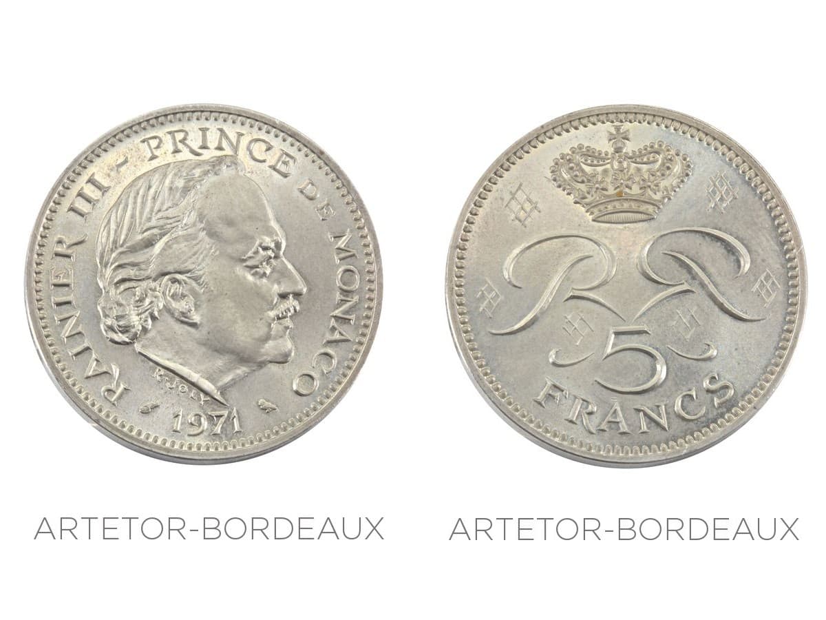 5 FRANCS PIEDFORT RAINIER III — vue 1
