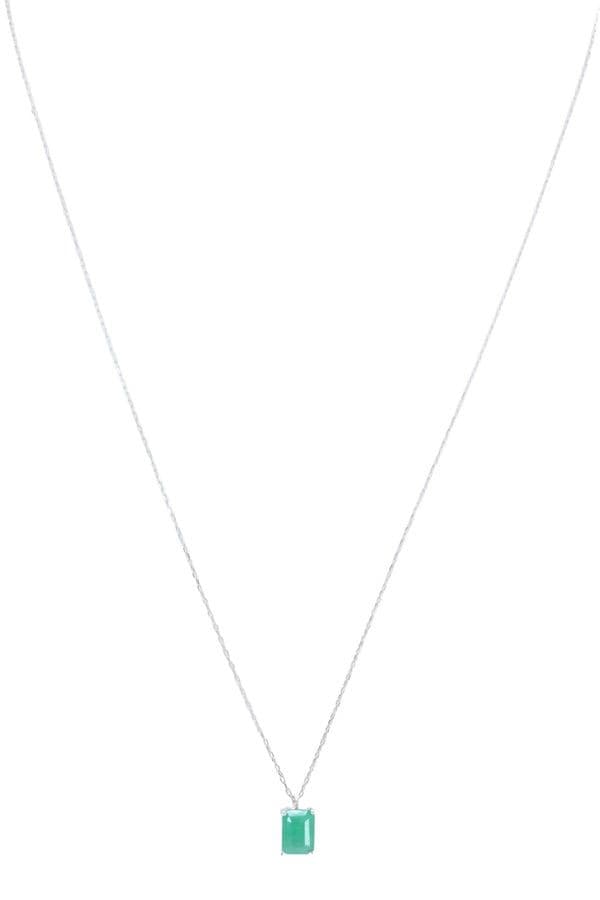 COLLIER SOLITAIRE ÉMERAUDE — vue 1