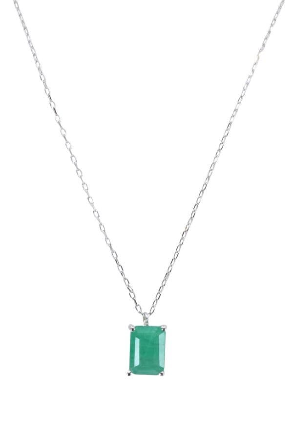 COLLIER SOLITAIRE ÉMERAUDE — vue 3