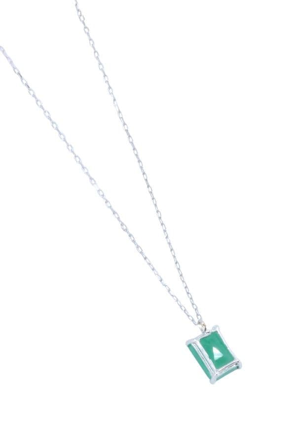 COLLIER SOLITAIRE ÉMERAUDE — vue 4