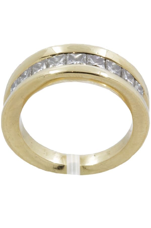 DEMI-ALLIANCE DIAMANTS SERTI MYSTERIEUX — vue 1