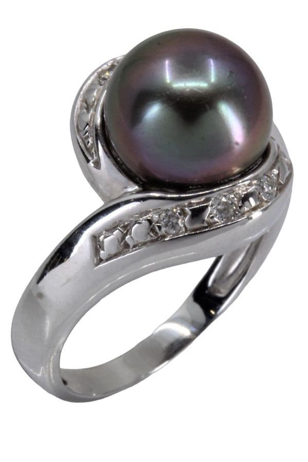 BAGUE TOURBILLON PERLE DE TAHITI ET DIAMANTS — vue 4