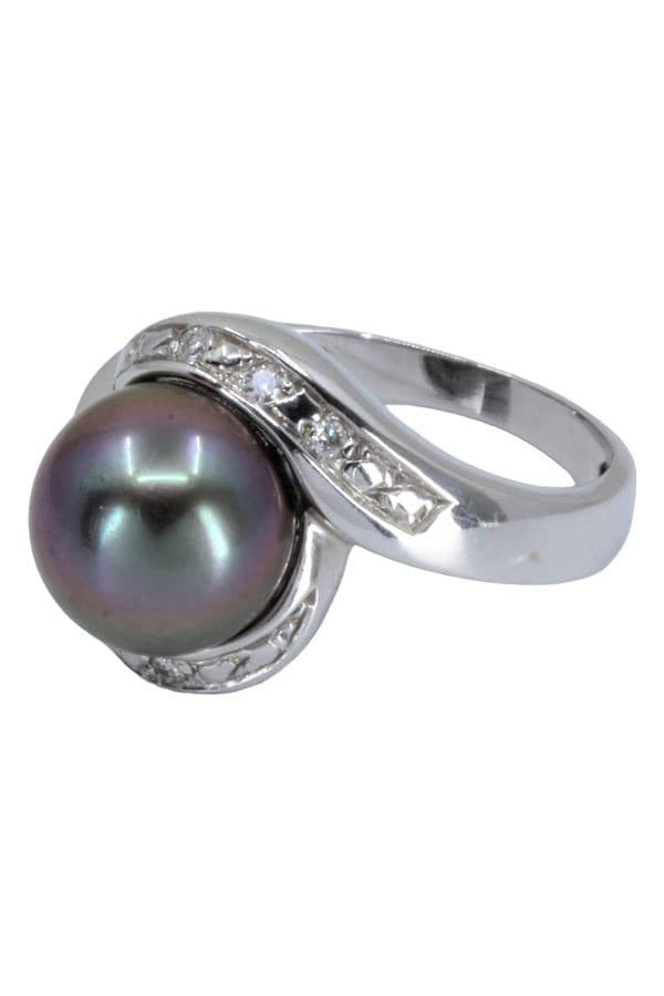 BAGUE TOURBILLON PERLE DE TAHITI ET DIAMANTS — vue 3