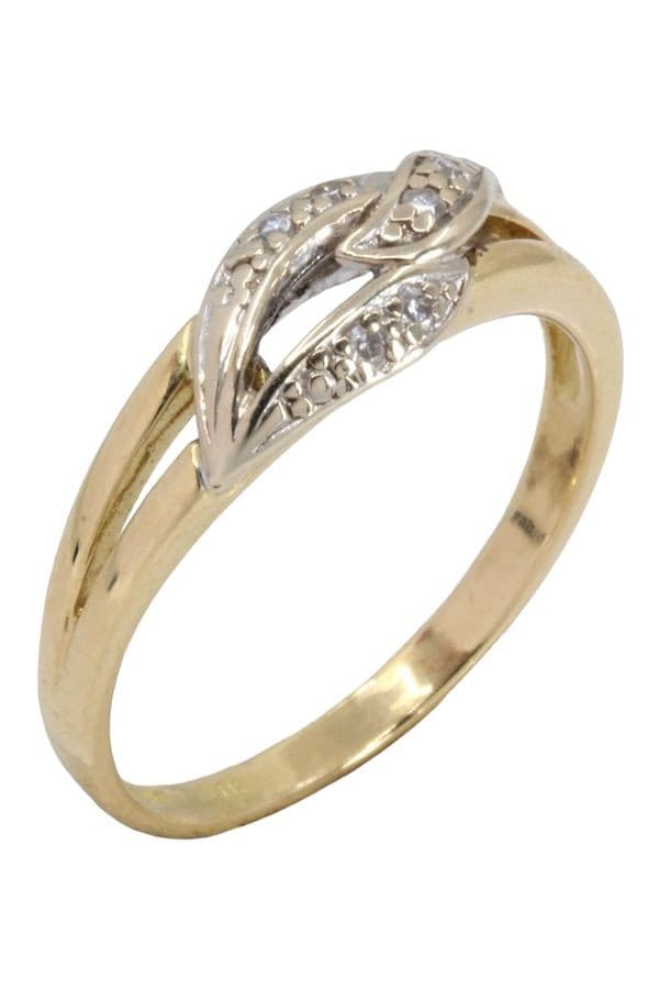 BAGUE MODERNE ENTRELACÉE DIAMANTS — vue 4
