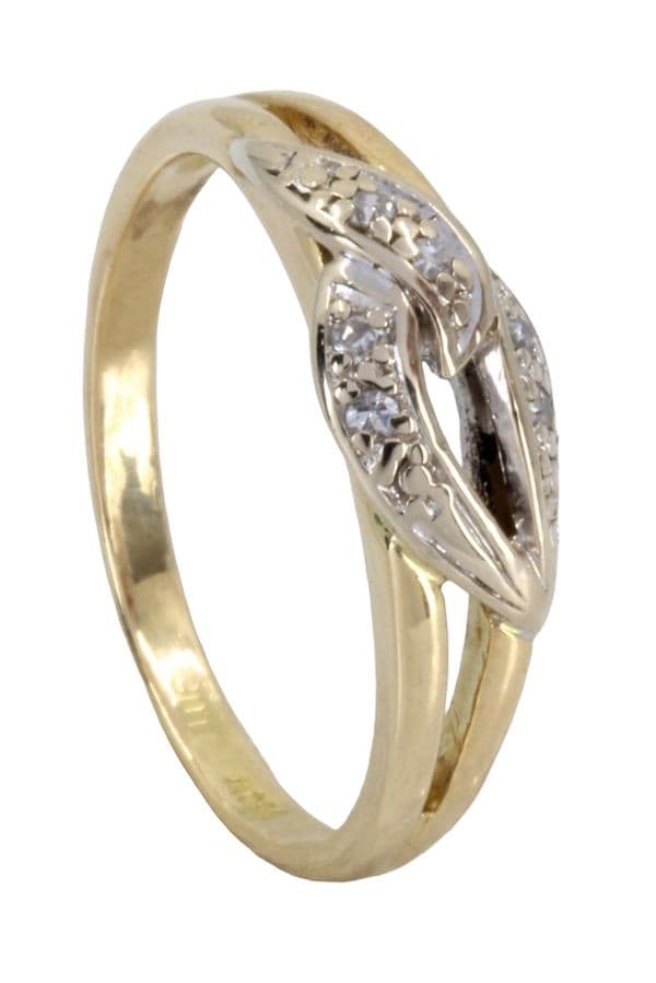 BAGUE MODERNE ENTRELACÉE DIAMANTS — vue 5