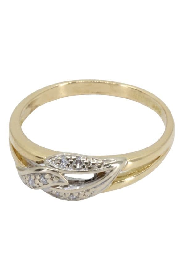 BAGUE MODERNE ENTRELACÉE DIAMANTS — vue 3