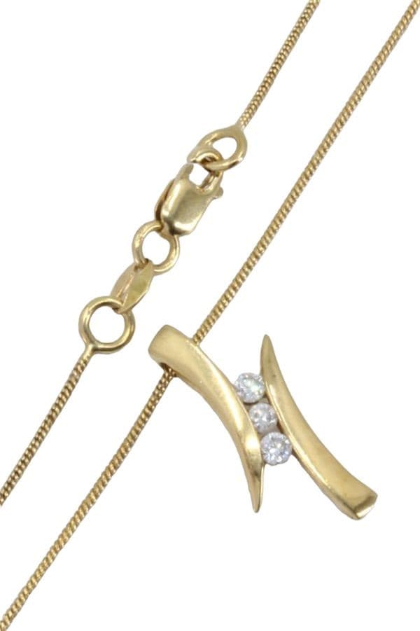 COLLIER TRILOGIE DIAMANTS — vue 3