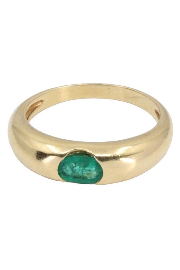 BAGUE JONC ÉMERAUDE — vue 3