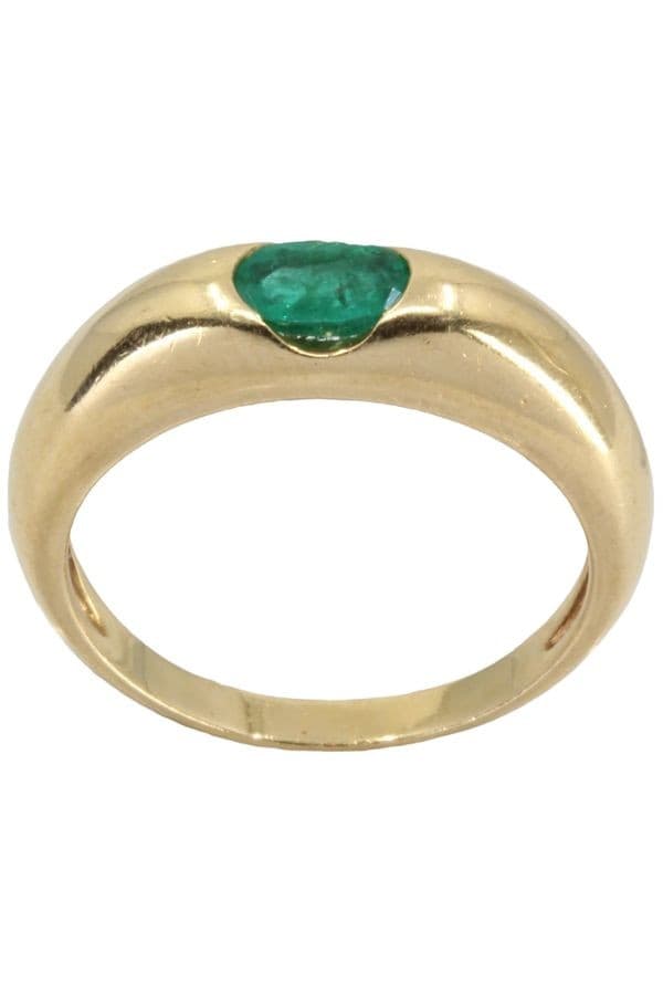 BAGUE JONC ÉMERAUDE — vue 1