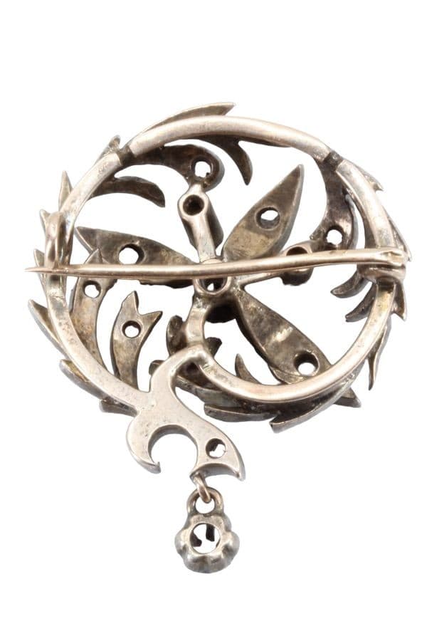 BROCHE ART-NOUVEAU DIAMANTS — vue 3