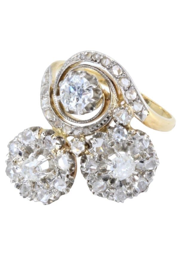 BAGUE TOURBILLON DIAMANTS ART-NOUVEAU — vue 5