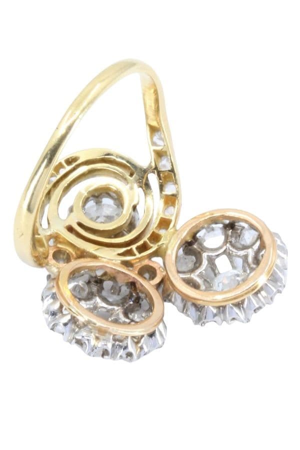 BAGUE TOURBILLON DIAMANTS ART-NOUVEAU — vue 6