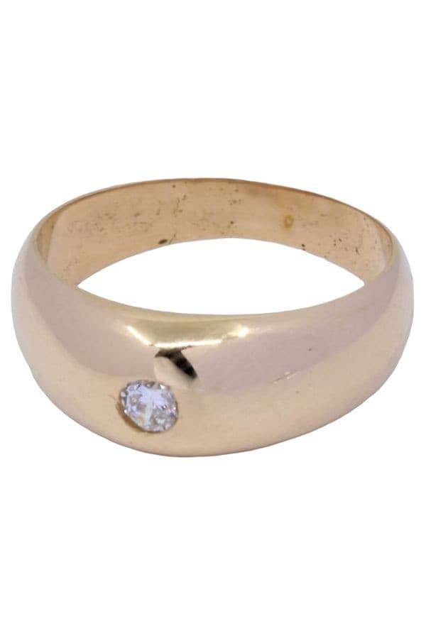 BAGUE JONC ANGLAIS DIAMANT — vue 3