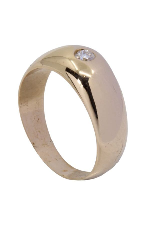 BAGUE JONC ANGLAIS DIAMANT — vue 5