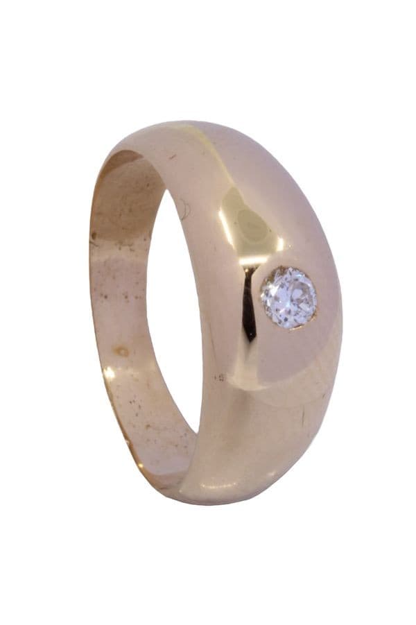 BAGUE JONC ANGLAIS DIAMANT — vue 4