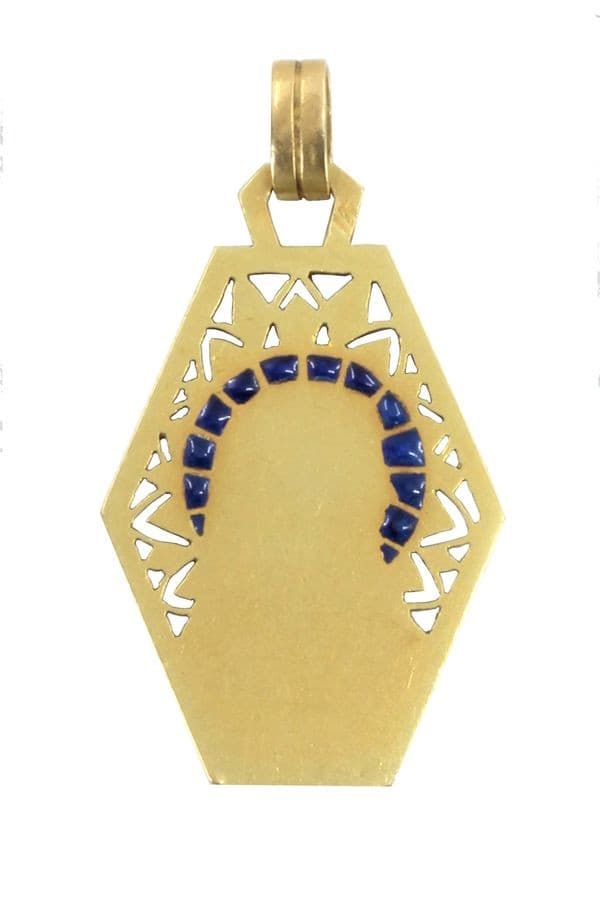 MÉDAILLE VIERGE ANCIENNE PIQUE À JOUR — vue 3