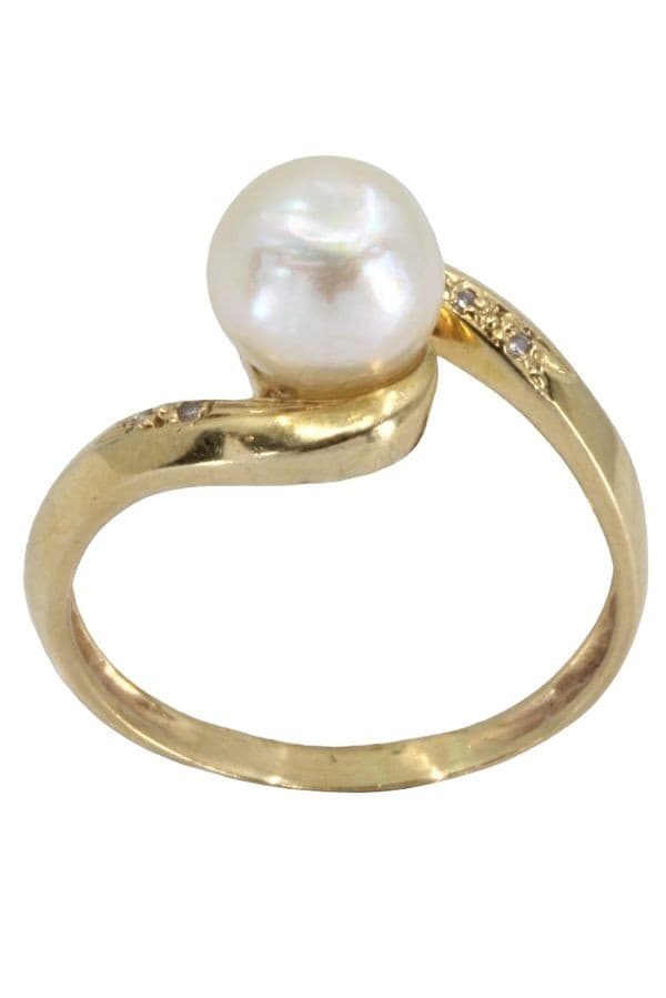 BAGUE TOURBILLON PERLES ET DIAMANTS — vue 1