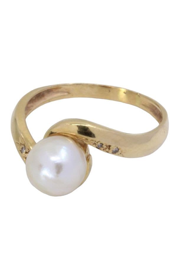 BAGUE TOURBILLON PERLES ET DIAMANTS — vue 3