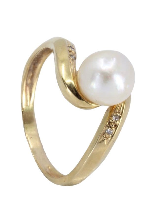 BAGUE TOURBILLON PERLES ET DIAMANTS — vue 4