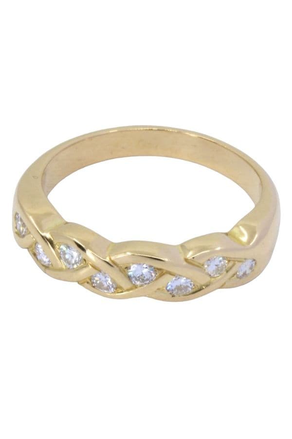 BAGUE TRESSÉE DIAMANTS — vue 3