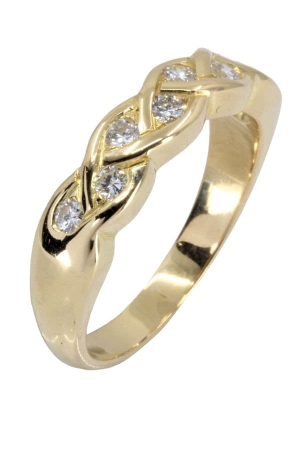 BAGUE TRESSÉE DIAMANTS — vue 5