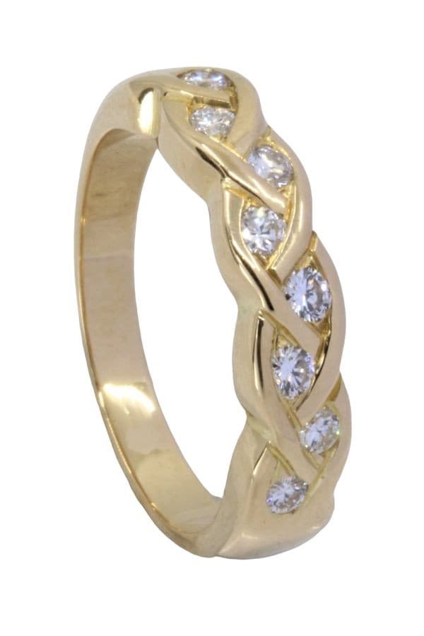 BAGUE TRESSÉE DIAMANTS — vue 4