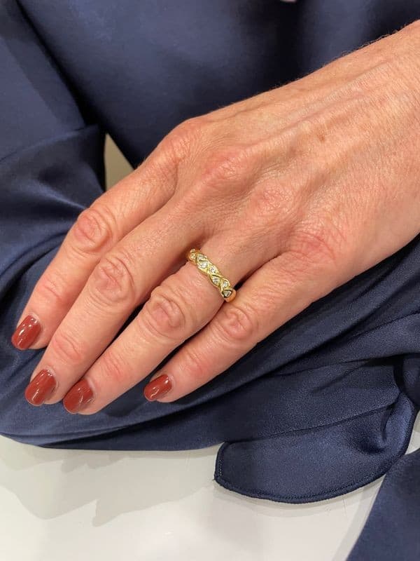 BAGUE TRESSÉE DIAMANTS — vue 2