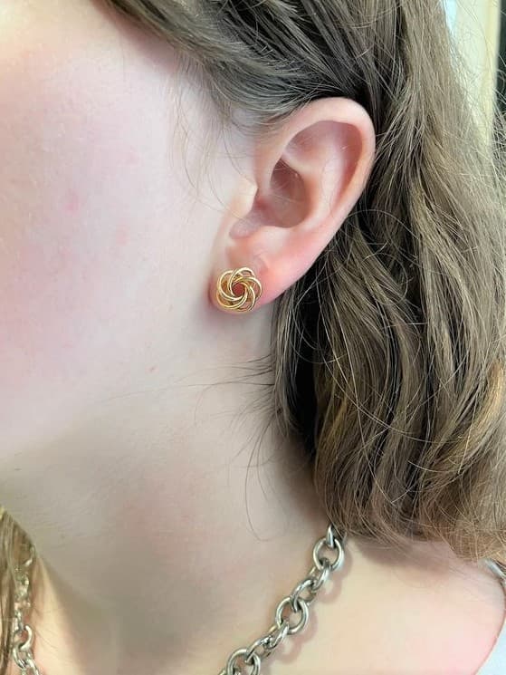 BOUCLES D'OREILLES NOEUDS — vue 2