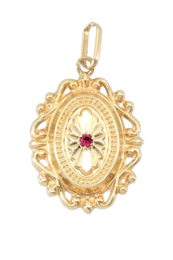 PENDENTIF ANCIEN RUBIS — vue 1