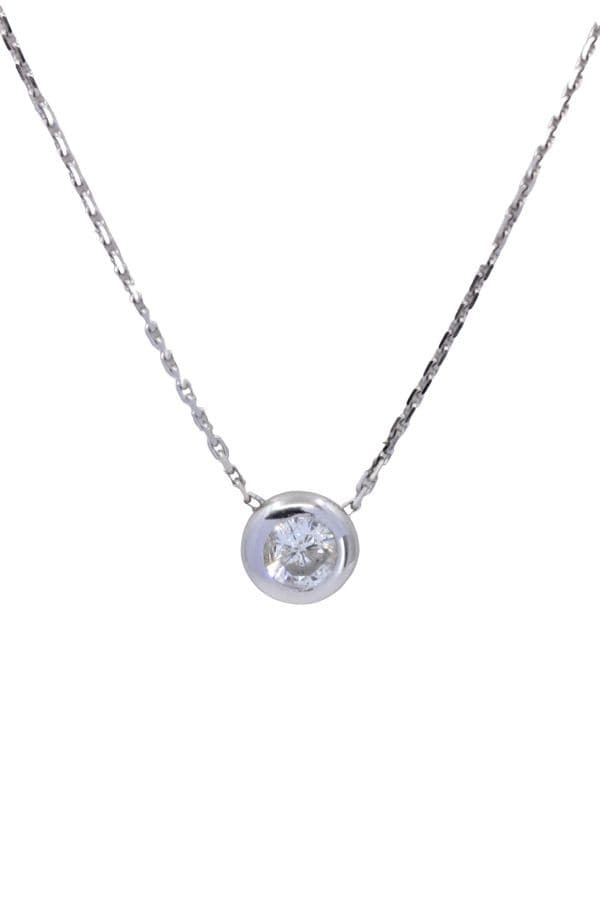 COLLIER SOLITAIRE DIAMANT 0.80 CARAT — vue 3