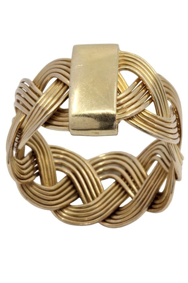 BAGUE LARGE TRESSÉE — vue 1
