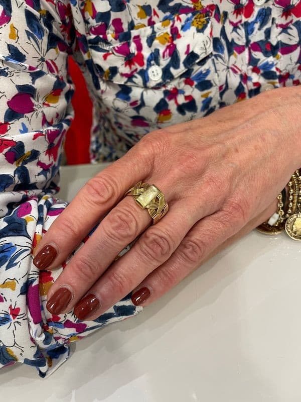 BAGUE LARGE TRESSÉE — vue 2