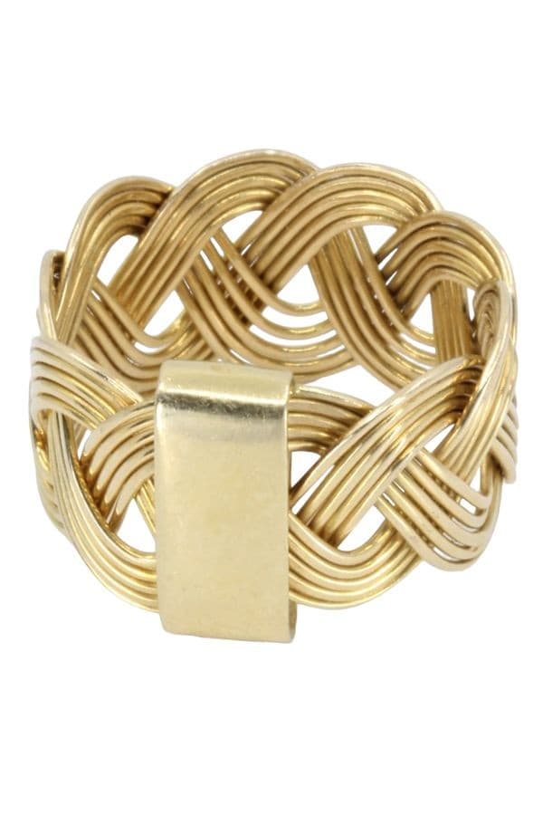BAGUE LARGE TRESSÉE — vue 3