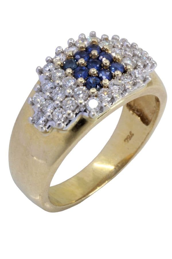 BAGUE PAVAGE SAPHIRS ET DIAMANTS — vue 4