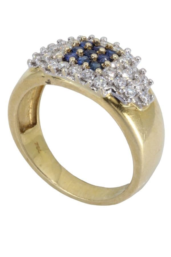 BAGUE PAVAGE SAPHIRS ET DIAMANTS — vue 6