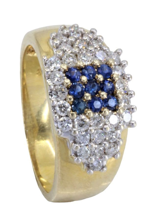 BAGUE PAVAGE SAPHIRS ET DIAMANTS — vue 5