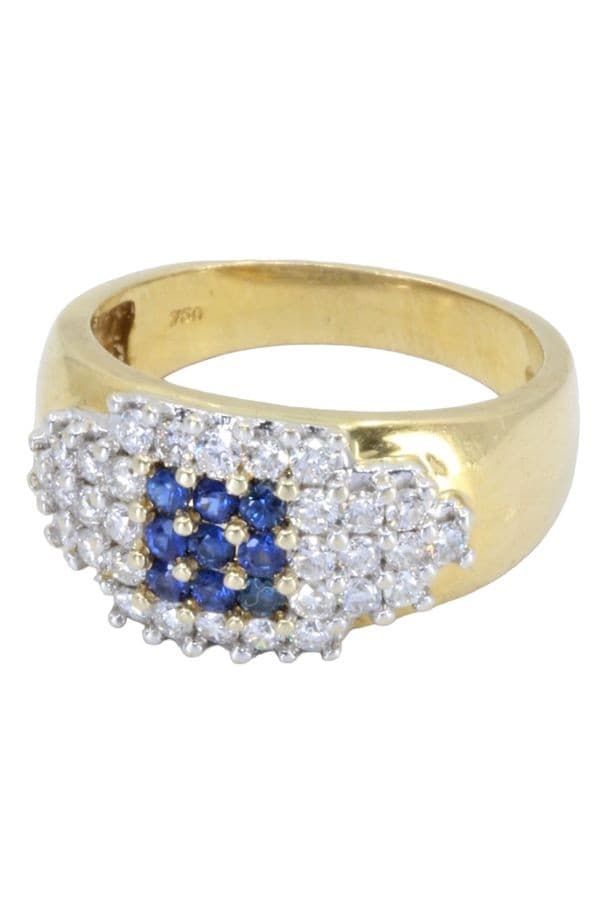 BAGUE PAVAGE SAPHIRS ET DIAMANTS — vue 3