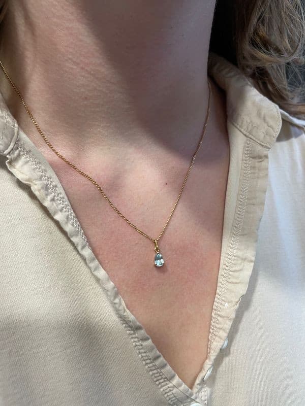 PENDENTIF AIGUE-MARINE — vue 2