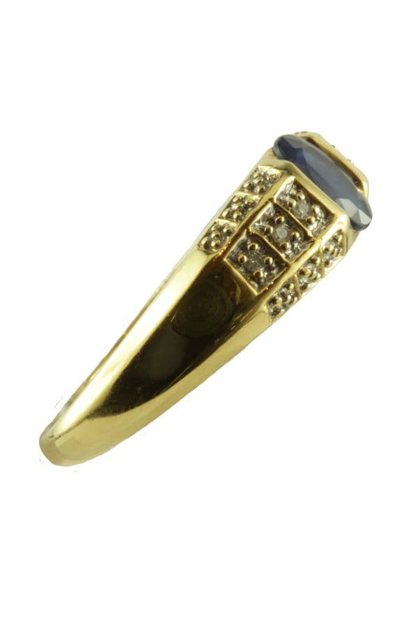 BAGUE SAPHIR ET DIAMANTS — vue 5