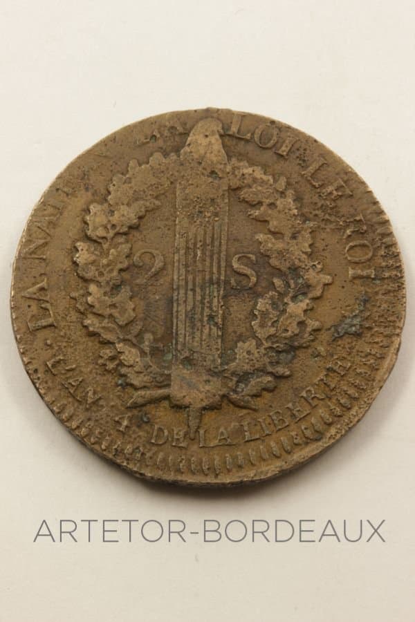 2 sols français - Louis XVI — vue 2