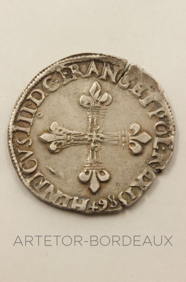 1/4 d'écu - Henri III — vue 2