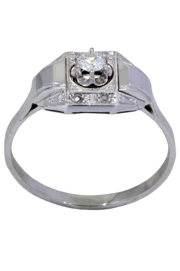 BAGUE ART-DÉCO DIAMANTS — vue 1
