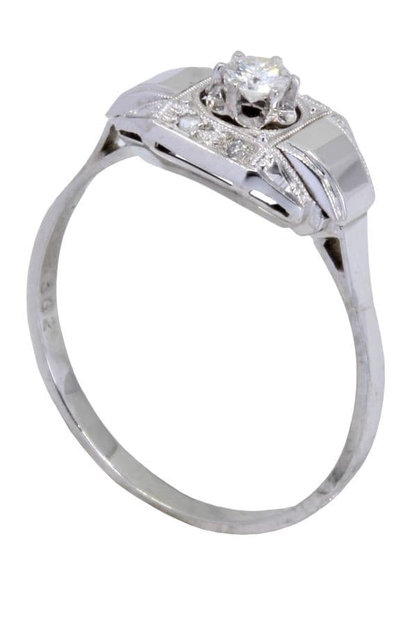 BAGUE ART-DÉCO DIAMANTS — vue 5
